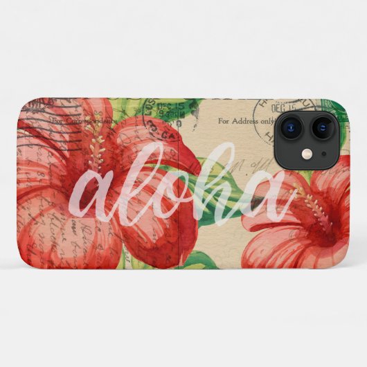 Hawaiian Hibiscus Briefkaart Case-Mate iPhone Case (Achterkant (horizontaal))