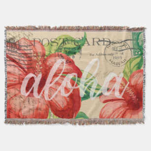 Hawaiian Hibiscus Briefkaart Deken