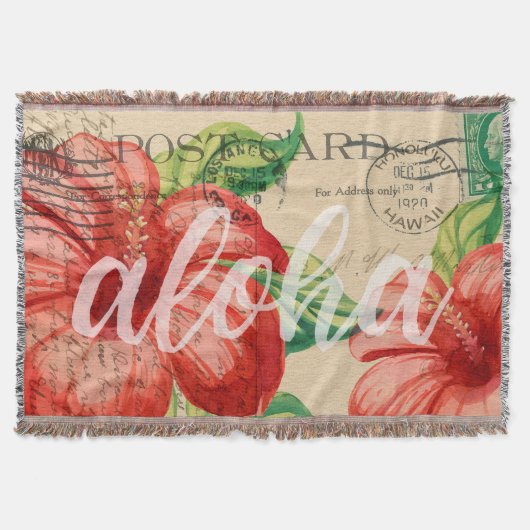 Hawaiian Hibiscus Briefkaart Deken (Voorkant)