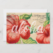  Hawaiian Hibiscus Briefkaart Luau Uitnodiging (Voorkant)
