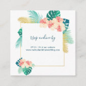 Hawaiian Hibiscus Bruiloft RSVP Kaarten (Voorkant)