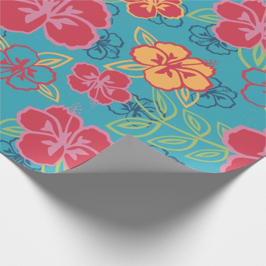 Hawaiian Hibiscus Cadeaupapier (Hoek)