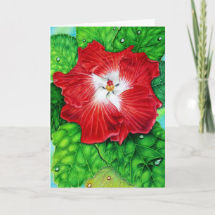 Hawaiian Hibiscus Feestdagen Kaart