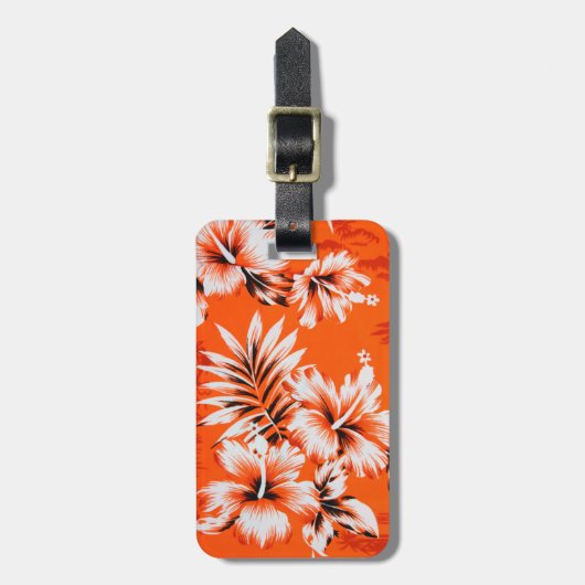 Hawaiian Hibiscus Flower Background Bagagelabel (Voorkant verticaal)