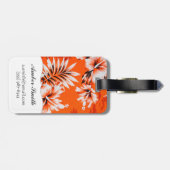 Hawaiian Hibiscus Flower Background Bagagelabel (Achterkant horizontaal)