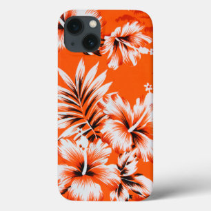Hawaiian Hibiscus Flower Background iPhone 13 Hoesje