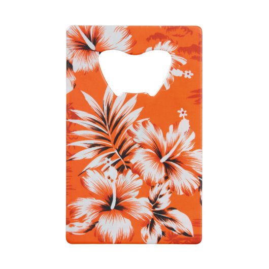 Hawaiian Hibiscus Flower Background Creditkaart Flessenopener (Voorkant)
