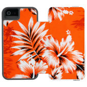 Hawaiian Hibiscus Flower Background Incipio iPhone Portemonnee Hoesje (Agenda Open)