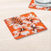 Hawaiian Hibiscus Flower Background Kartonnen Onderzetters (Schuin)