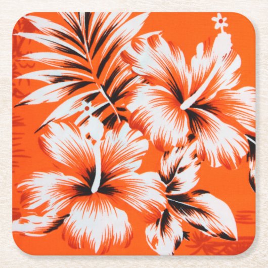 Hawaiian Hibiscus Flower Background Kartonnen Onderzetters (Voorkant)
