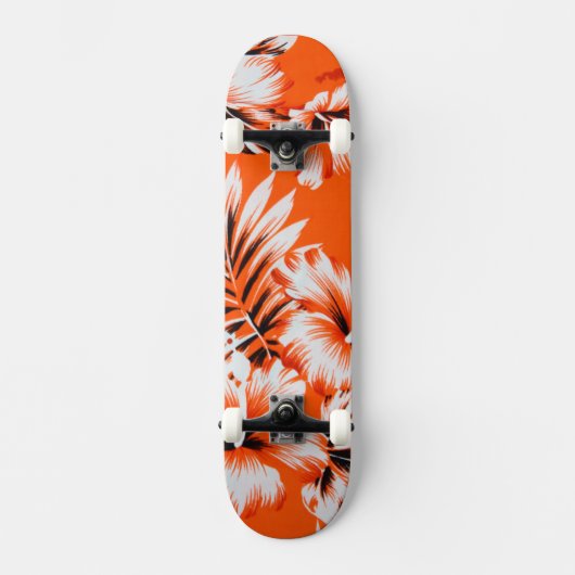 Hawaiian Hibiscus Flower Background Persoonlijk Skateboard (Voorkant)
