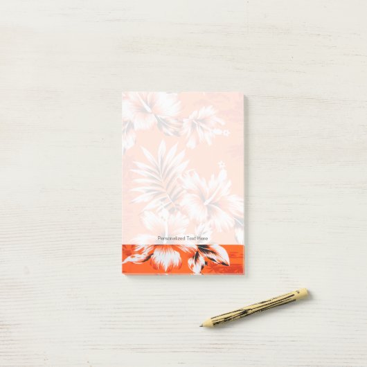 Hawaiian Hibiscus Flower Background Post-it® Notes (Op bureau)