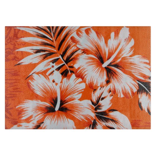 Hawaiian Hibiscus Flower Background Snijplank (Voorkant)