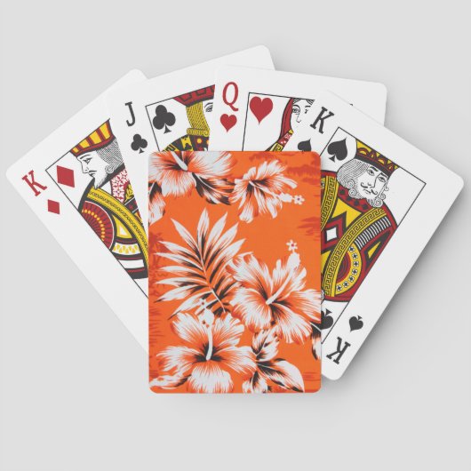 Hawaiian Hibiscus Flower Background Speelkaarten (Achterkant)