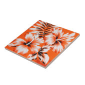 Hawaiian Hibiscus Flower Background Tegeltje (Zijkant)