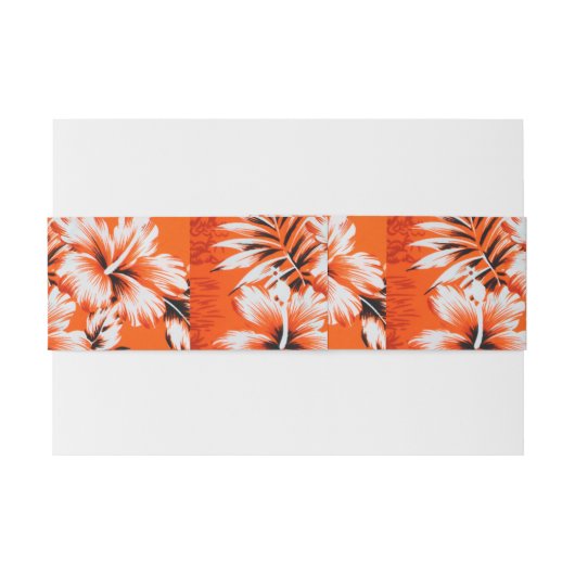 Hawaiian Hibiscus Flower Background Uitnodigingen Wikkel (Achterkant Voorbeeld)