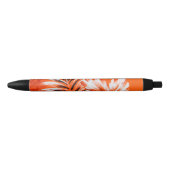 Hawaiian Hibiscus Flower Background Zwarte Inkt Pen (Voorkant)