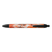 Hawaiian Hibiscus Flower Background Zwarte Inkt Pen (Achterkant)