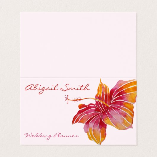 Hawaiian Hibiscus Flower Folded Visitekaartje (Buitenkant ongevouwen)