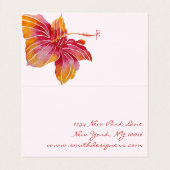 Hawaiian Hibiscus Flower Folded Visitekaartje (Binnenkant ongevouwen)