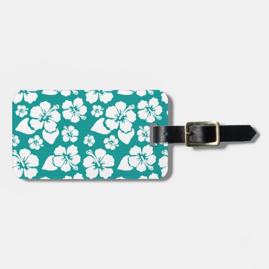 Hawaiian Hibiscus Flower Pattern Bagagelabel (Voorkant horizontaal)