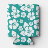 Hawaiian Hibiscus Flower Pattern Blikjeskoeler (Achterkant)