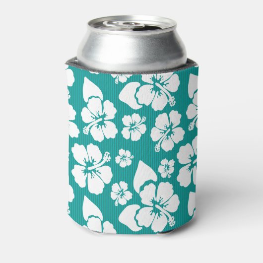 Hawaiian Hibiscus Flower Pattern Blikjeskoeler (Blikje Achterkant)