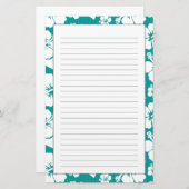 Hawaiian Hibiscus Flower Pattern Briefpapier (Voorkant / Achterkant)