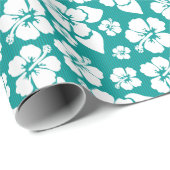 Hawaiian Hibiscus Flower Pattern Cadeaupapier (Rol Hoek)