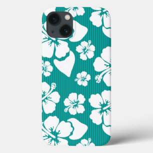 Hawaiian Hibiscus Flower Pattern iPhone 13 Hoesje