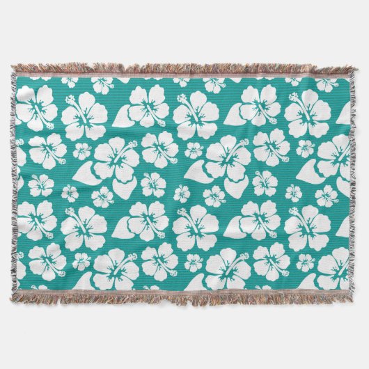 Hawaiian Hibiscus Flower Pattern Deken (Voorkant)