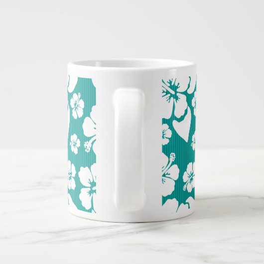 Hawaiian Hibiscus Flower Pattern Grote Koffiekop (Achterkant)