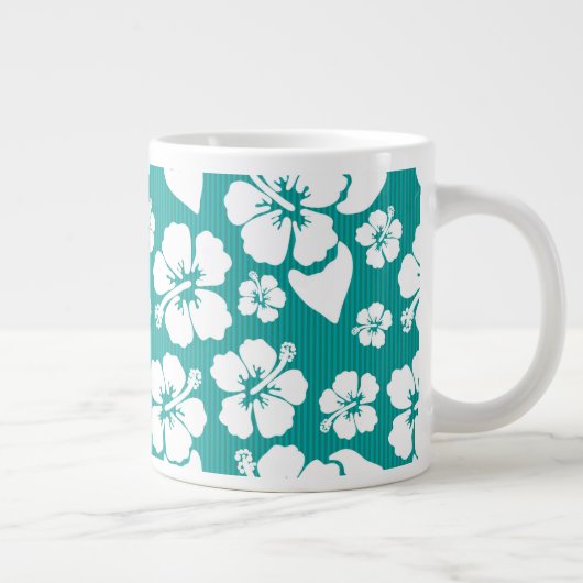 Hawaiian Hibiscus Flower Pattern Grote Koffiekop (Rechts)