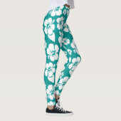Hawaiian Hibiscus Flower Pattern Leggings (Rechts)