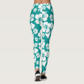 Hawaiian Hibiscus Flower Pattern Leggings (Achterkant)