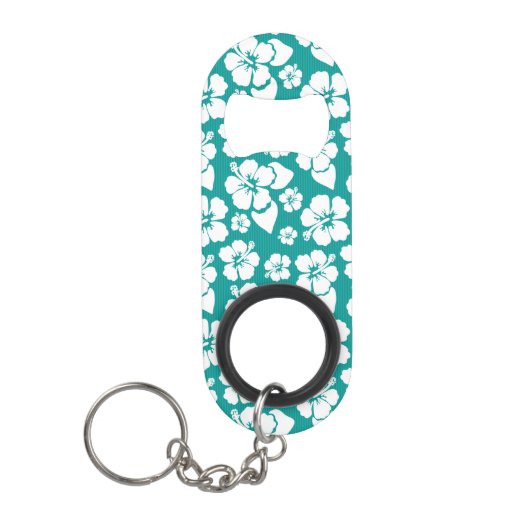 Hawaiian Hibiscus Flower Pattern Mini Flessenopener (Voorkant)