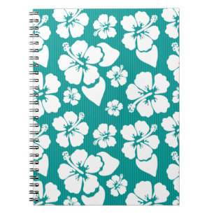 Hawaiian Hibiscus Flower Pattern Notitieboek