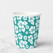 Hawaiian Hibiscus Flower Pattern Papieren Bekers (Achterkant)