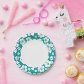 Hawaiian Hibiscus Flower Pattern Papieren Bordje (Feest)