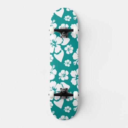 Hawaiian Hibiscus Flower Pattern Skateboard (Voorkant)