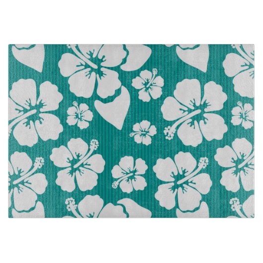Hawaiian Hibiscus Flower Pattern Snijplank (Voorkant)