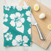 Hawaiian Hibiscus Flower Pattern Theedoek (Quarter Fold)