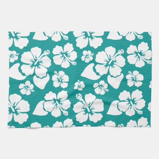 Hawaiian Hibiscus Flower Pattern Theedoek (Horizontaal)