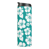 Hawaiian Hibiscus Flower Pattern Thermosbeker (Geroteerd rechts)