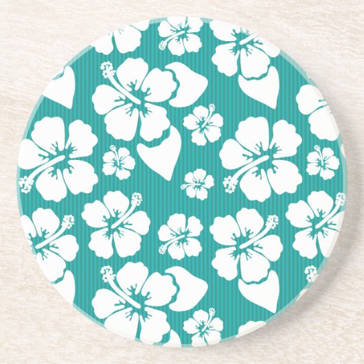 Hawaiian Hibiscus Flower Pattern Zandsteen Onderzetter (Voorkant)