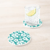 Hawaiian Hibiscus Flower Pattern Zandsteen Onderzetter (Zijkant)
