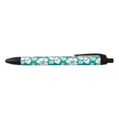 Hawaiian Hibiscus Flower Pattern Zwarte Inkt Pen (Bovenkant)