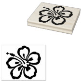 Hawaiian Hibiscus Flower Rubber Art Stempel (Gestempeld)