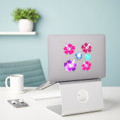 Hawaiian Hibiscus Flower Tropical Shaped Art Sticker (Laptop op bureau)