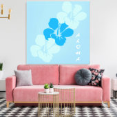 Hawaiian Hibiscus Flowers Aloha Canvas Afdruk (Insitu (Woonkamer))